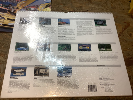Opel Automobile 2001 Kalender Original Verpackt
