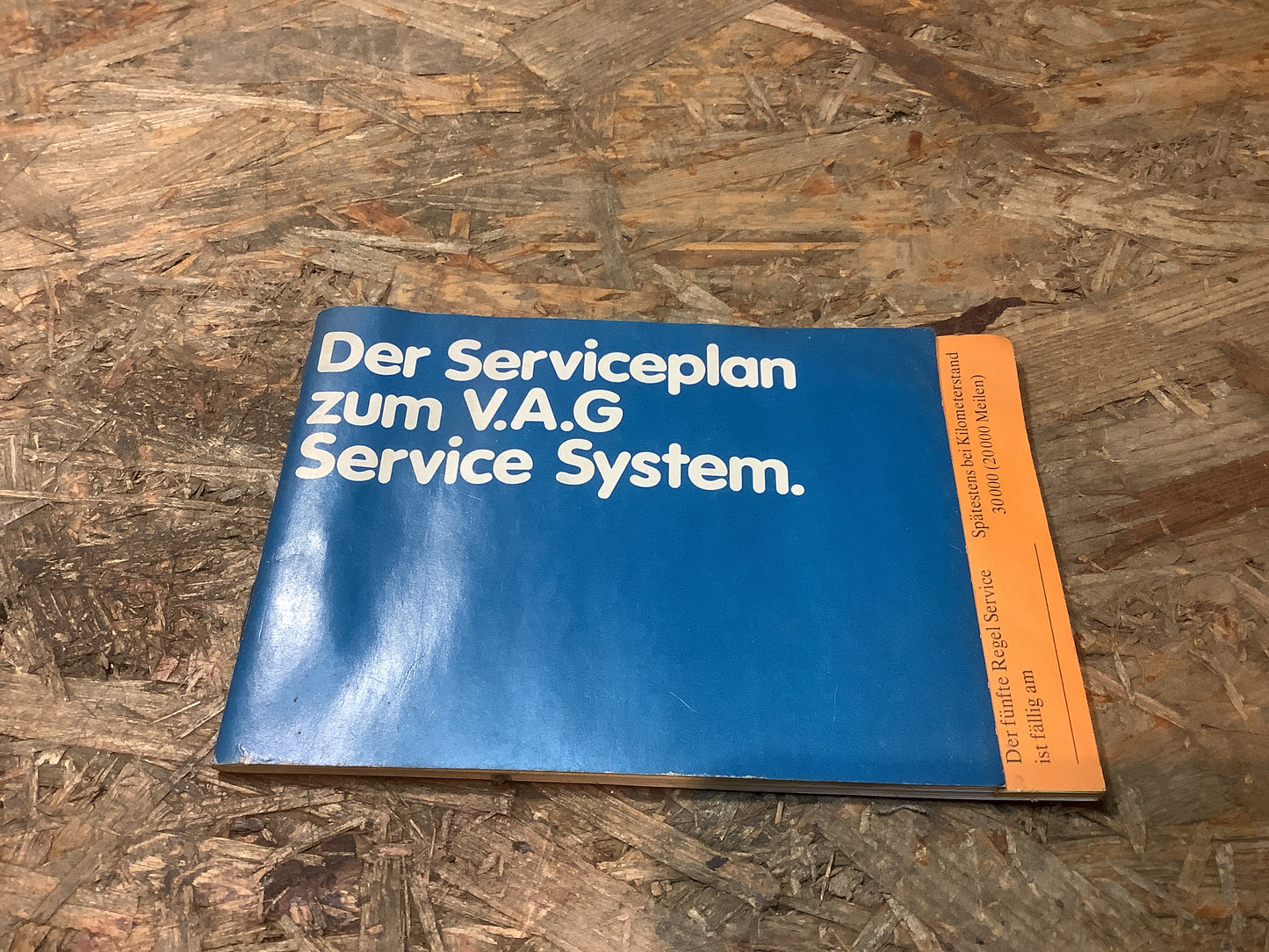 Der Serviceplan zum V.A.G Service System Polo-Derby-Golf-Passat-Audi 50-Audi 80-Audi 100