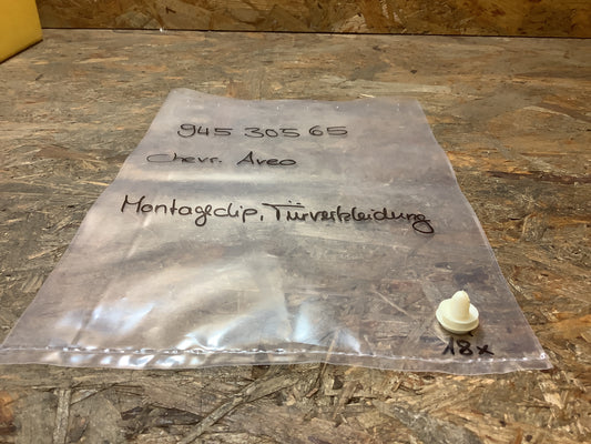 Chevrolet Aveo Montageclip, Türverkleidung Original GM NEU