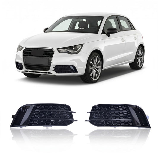 Hochglanz Schwarz Nebelscheinwerferabdeckungen passend für Audi A1 8X 2010-2015