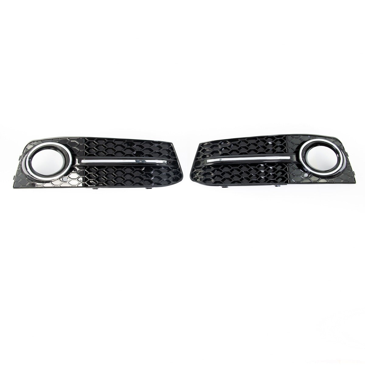 Nebelscheinwerferabdeckungen Chrom & Schwarz passend für Audi A4 B8 8K 2008-2011