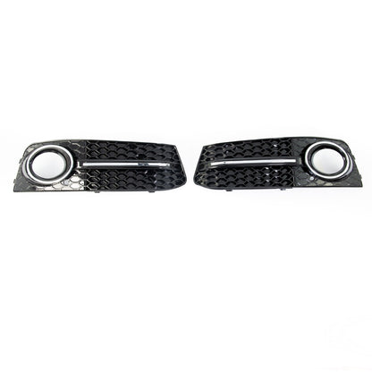 Nebelscheinwerferabdeckungen Chrom & Schwarz passend für Audi A4 B8 8K 2008-2011