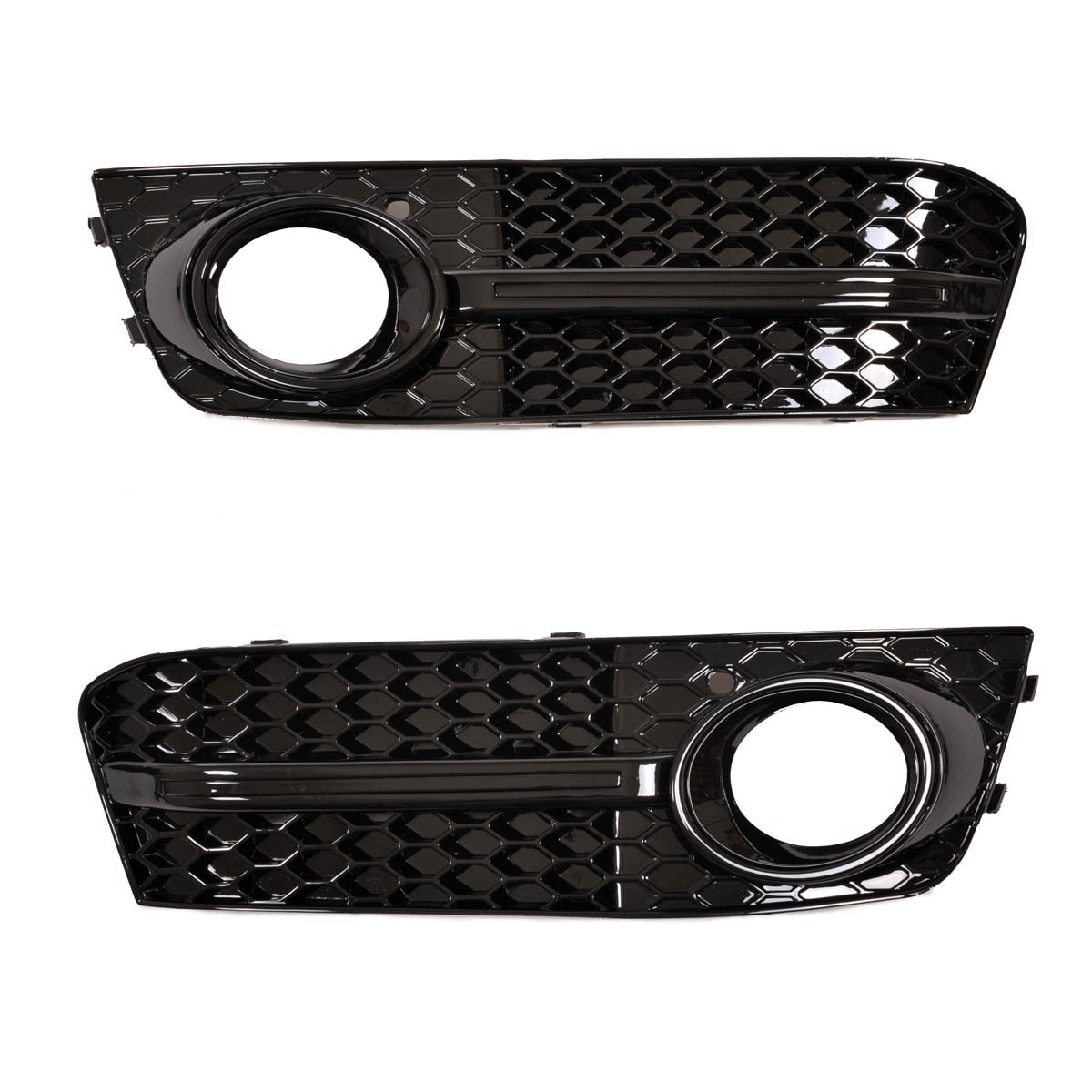 Nebelscheinwerferabdeckungen Hochglanz Schwarz passend für Audi A4 B8 8K 2008-2011