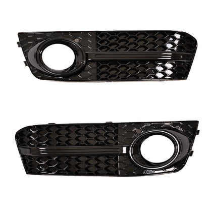 Nebelscheinwerferabdeckungen Hochglanz Schwarz passend für Audi A4 B8 8K 2008-2011