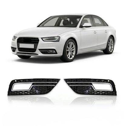 Nebelscheinwerferabdeckungen Chrom & Schwarz passend für Audi A4 B8 8K 2011-2015