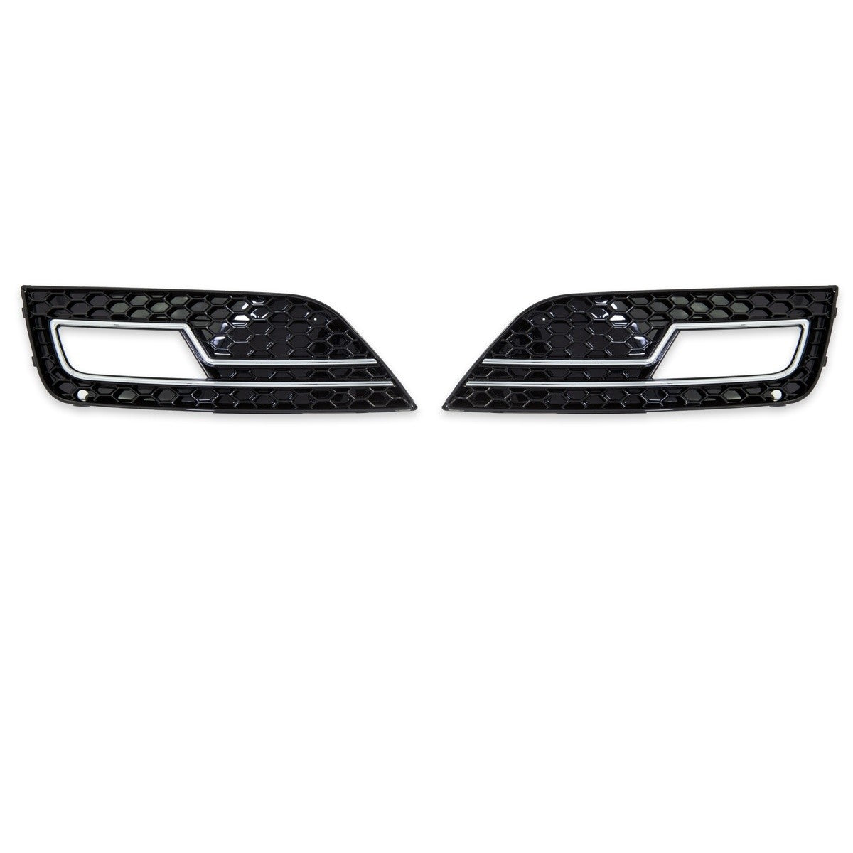 Nebelscheinwerferabdeckungen Chrom & Schwarz passend für Audi A4 B8 8K 2011-2015
