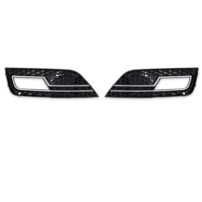 Nebelscheinwerferabdeckungen Chrom & Schwarz passend für Audi A4 B8 8K 2011-2015