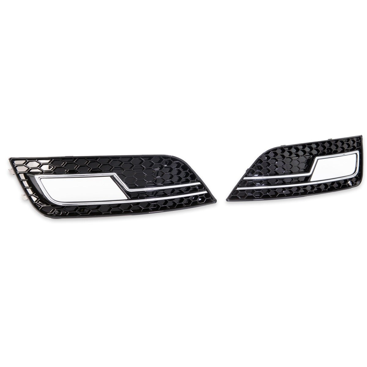 Nebelscheinwerferabdeckungen Chrom & Schwarz passend für Audi A4 B8 8K 2011-2015