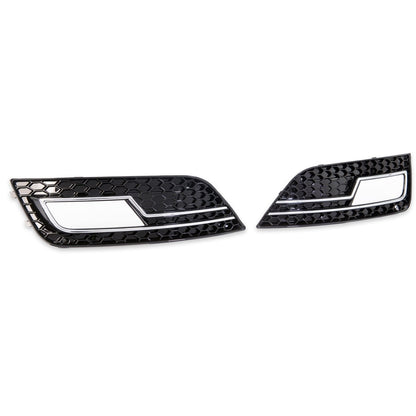 Nebelscheinwerferabdeckungen Chrom & Schwarz passend für Audi A4 B8 8K 2011-2015