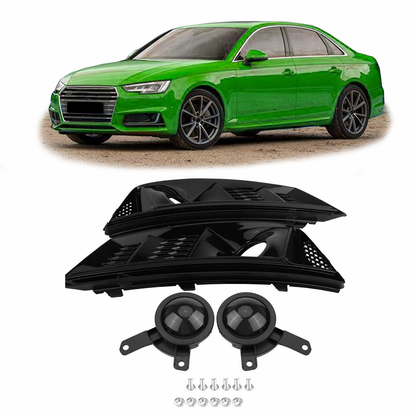 Nebelscheinwerferabdeckungen Hochglanz Schwarz passend für Audi A4 B9 8W 2015-2019