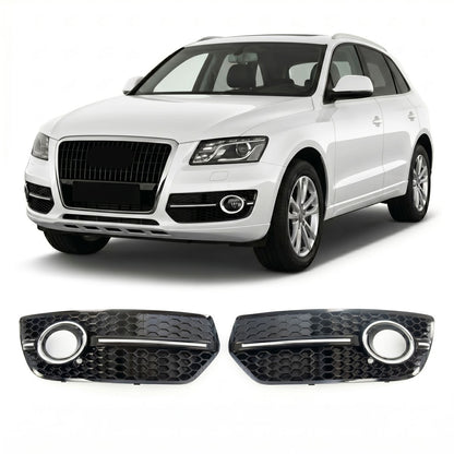 Nebelscheinwerfer Abdeckungen Chrom & Hochglanz Schwarz passend für Audi Q5 8R 2008-2012