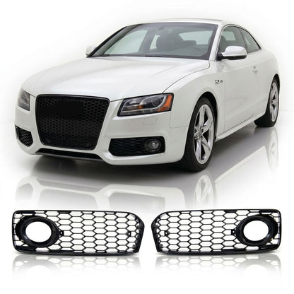 Nebelscheinwerferabdeckungen Set Hochglanz Schwarz passend für Audi A5 8T 2007-2011