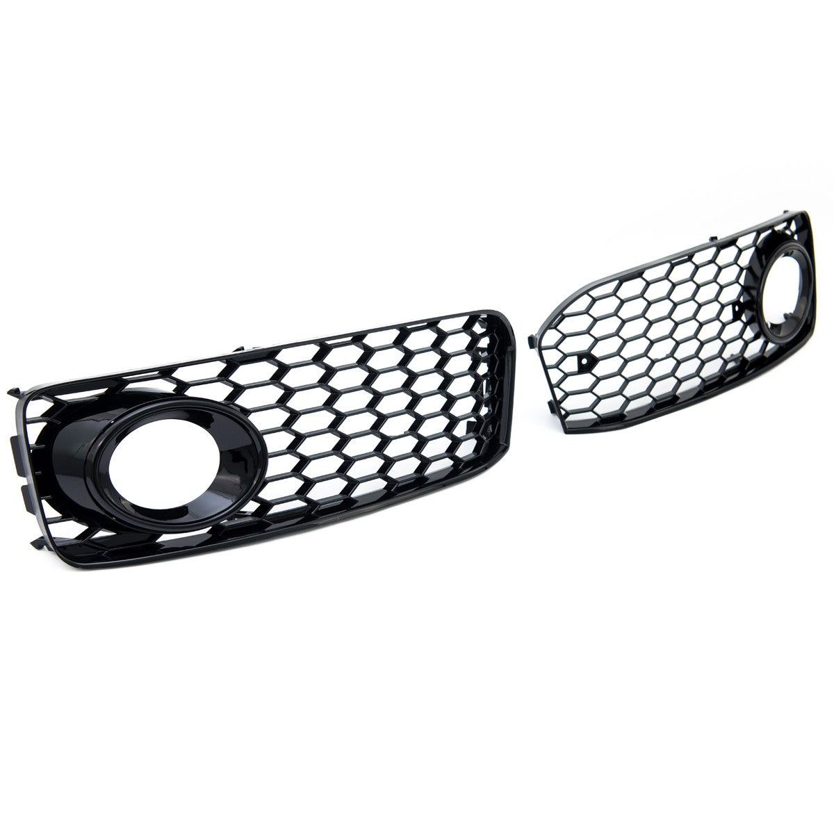 Nebelscheinwerferabdeckungen Set Hochglanz Schwarz passend für Audi A5 8T 2007-2011