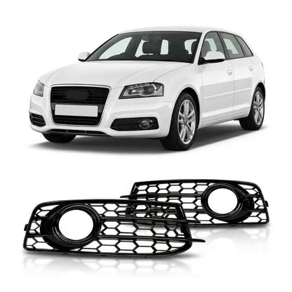 Nebelscheinwerferabdeckungen Hochglanz Schwarz passend für Audi A3 8P Sportback 2008-2013