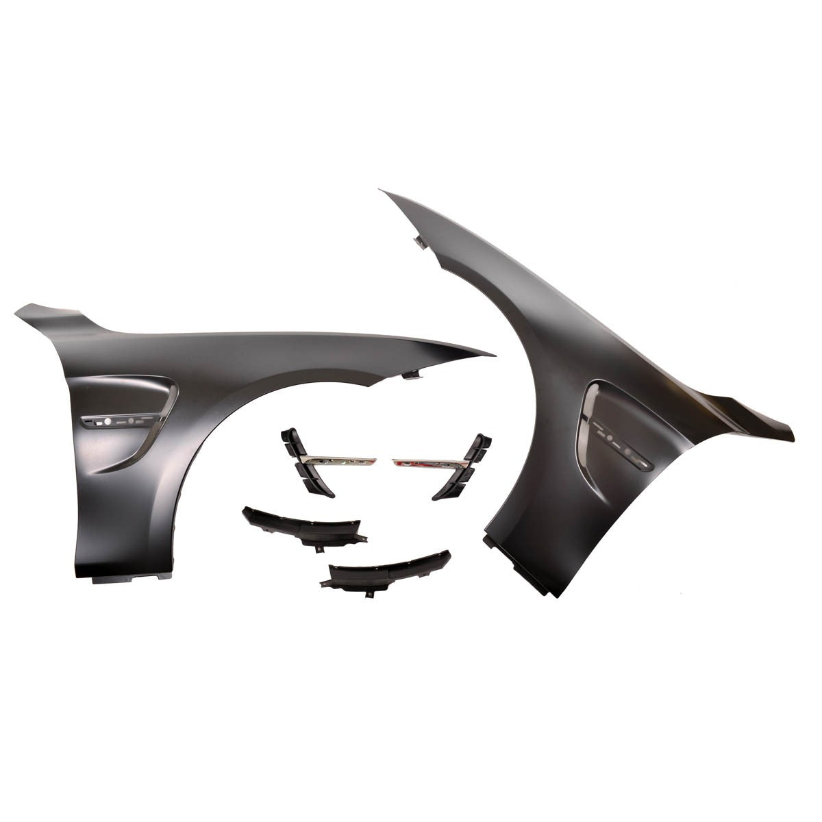 Kotflügel Set Hochglanz Schwarz passend für BMW 4er F32 F33 F36 2013-2020