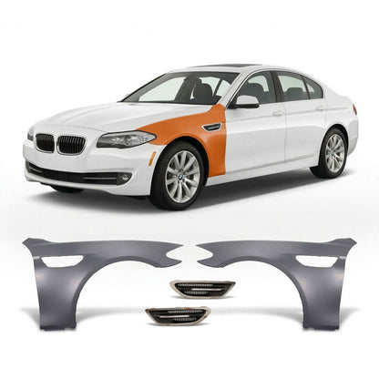 Frontkotflügel Set mit LED Belüftungen passend für BMW 5er F10 F11 2009-2016