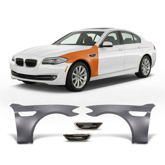 Frontkotflügel Set mit LED Belüftungen passend für BMW 5er F10 F11 2009-2016