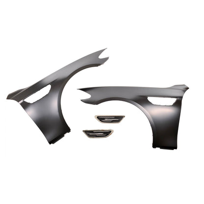 Frontkotflügel Set mit LED Belüftungen passend für BMW 5er F10 F11 2009-2016