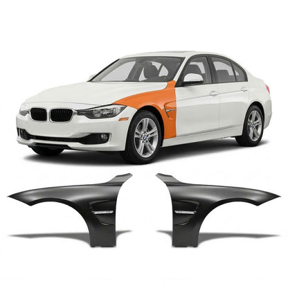 Frontkotflügel Set Chrom Lüftungsöffnungen passend für BMW 3er F30 F31 2012-2018