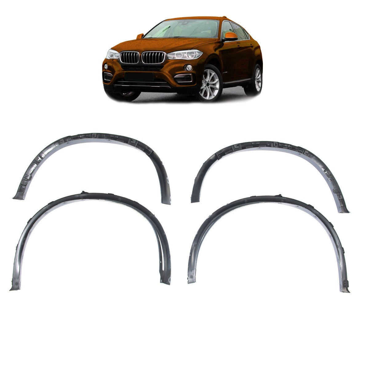 Breite Kotflügelverbreiterungen Set passend für BMW X6 F16 2014-2019
