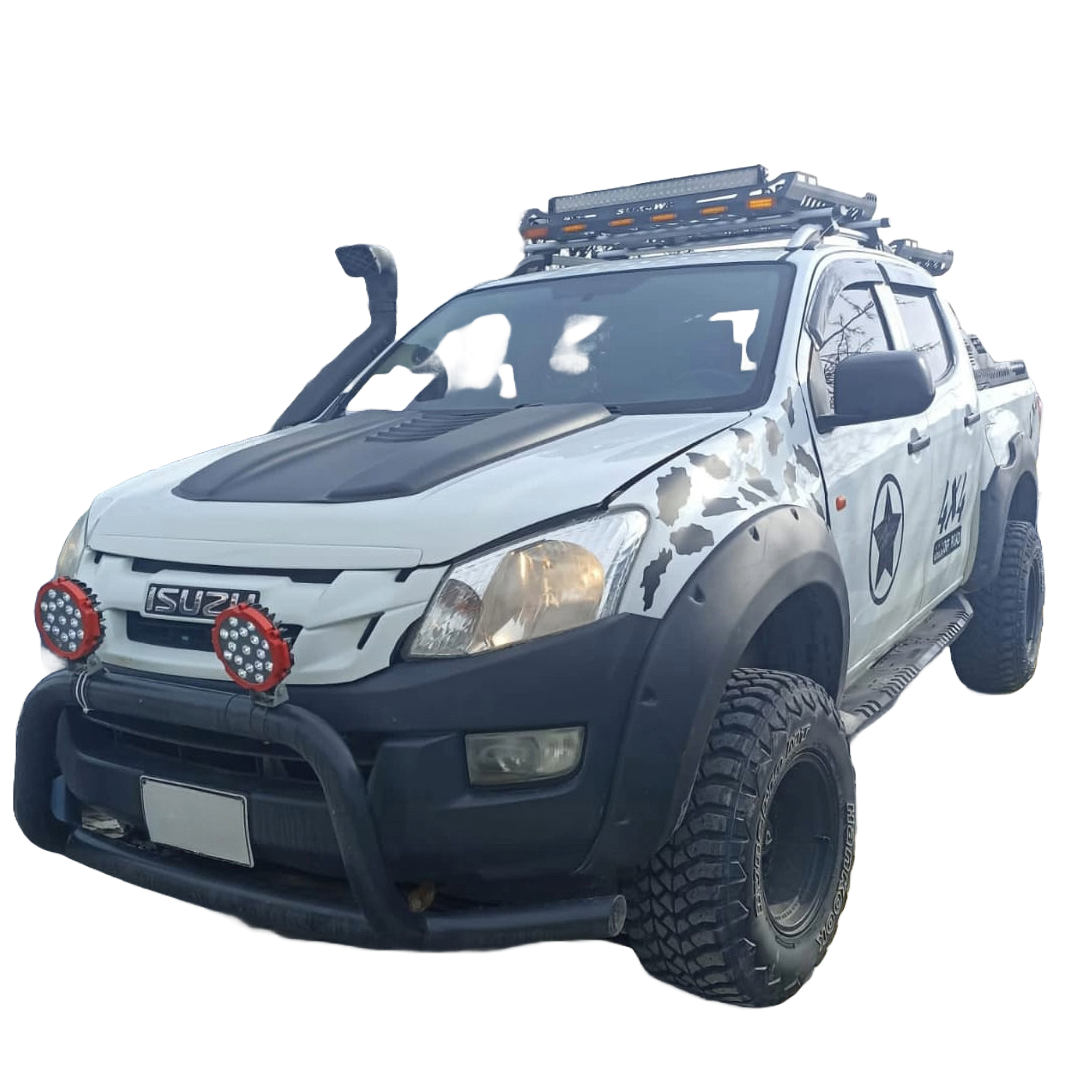 Kotflügelverbreiterungen passend für ISUZU D-Max Serie 2 2012-2019 mit ABE TÜV Matt Schwarz