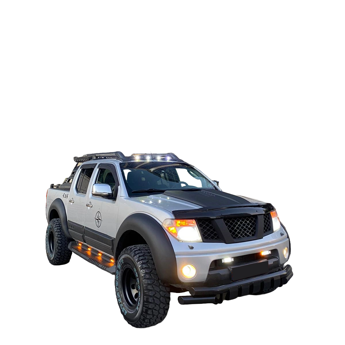 FF02.030 - Kotflügelverbreiterungen passend für NISSAN Navara D40 Facelift 2010-2014 mit ABE TÜV Matt Schwarz