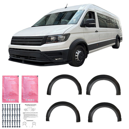Kotflügelverbreiterungen passend für VW Crafter MK2 / MAN TGE MK1 Prefacelift 2017+ Matt Schwarz