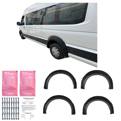 Kotflügelverbreiterungen passend für VW Crafter MK2 / MAN TGE MK1 Prefacelift 2017+ Matt Schwarz