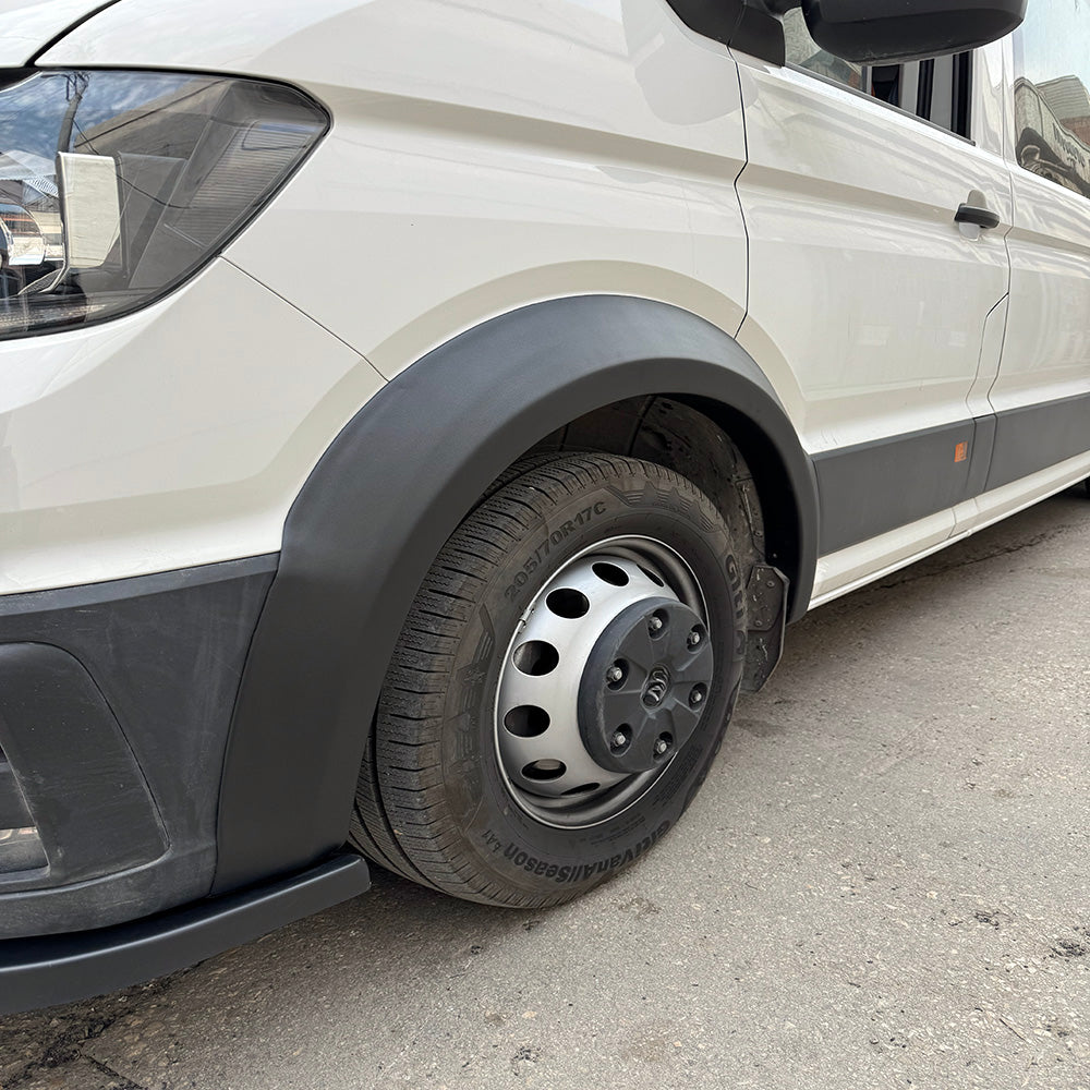 Kotflügelverbreiterungen passend für VW Crafter MK2 / MAN TGE MK1 Prefacelift 2017+ Matt Schwarz