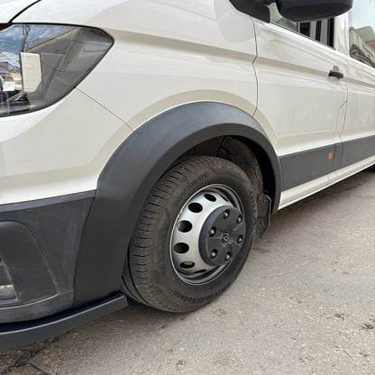 Kotflügelverbreiterungen passend für VW Crafter MK2 / MAN TGE MK1 Prefacelift 2017+ Matt Schwarz