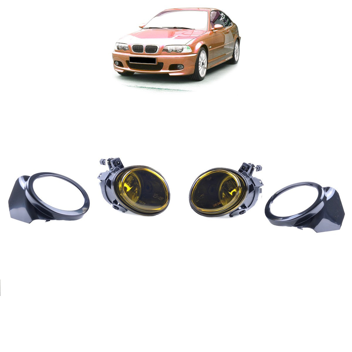 Nebelscheinwerfer Set Gelb passend für BMW 3 E46 & 5 E39 1998-2006
