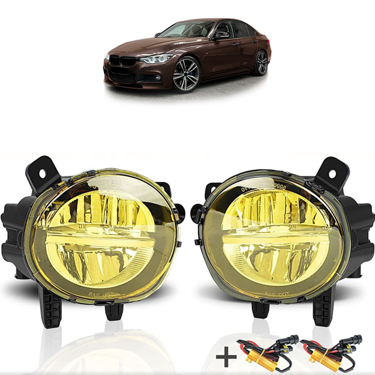 LED Gelbes Nebelscheinwerfer Set passend für BMW 1, 2, 3, 4er 2015-2018
