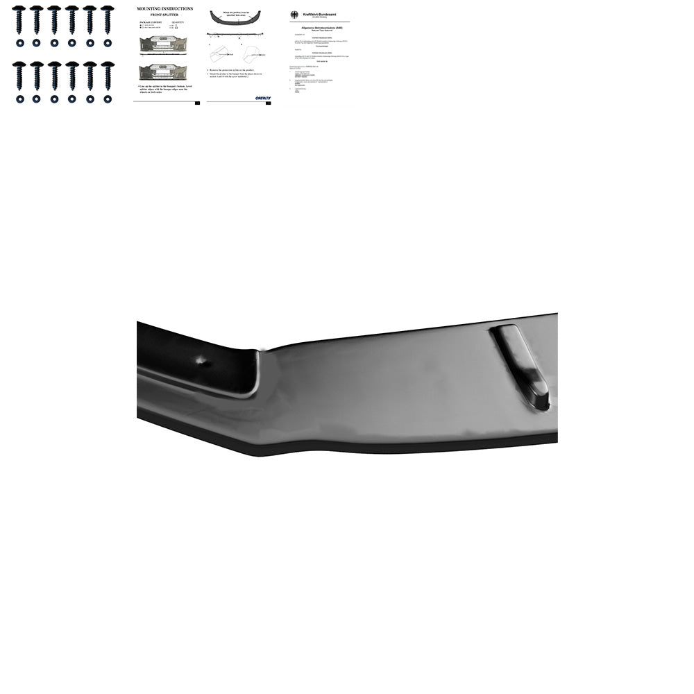Frontsplitter passend für Audi TT RS 8S 2016-2020 mit ABE TÜV Hochglanz Schwarz
