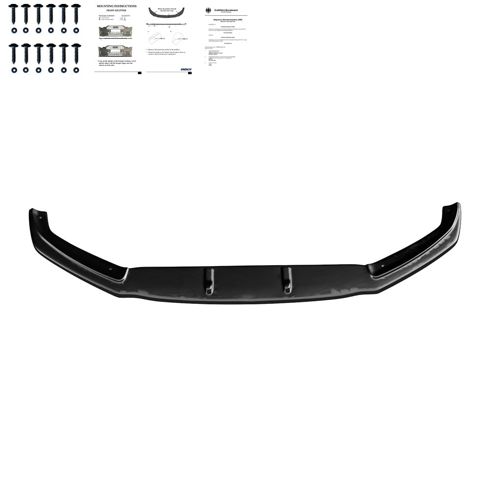 Frontsplitter passend für Audi TT RS 8S 2016-2020 mit ABE TÜV Hochglanz Schwarz