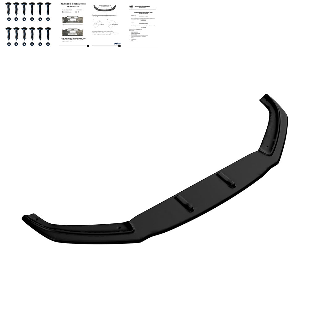 Frontsplitter passend für Audi TT RS 8S 2016-2020 mit ABE TÜV Hochglanz Schwarz