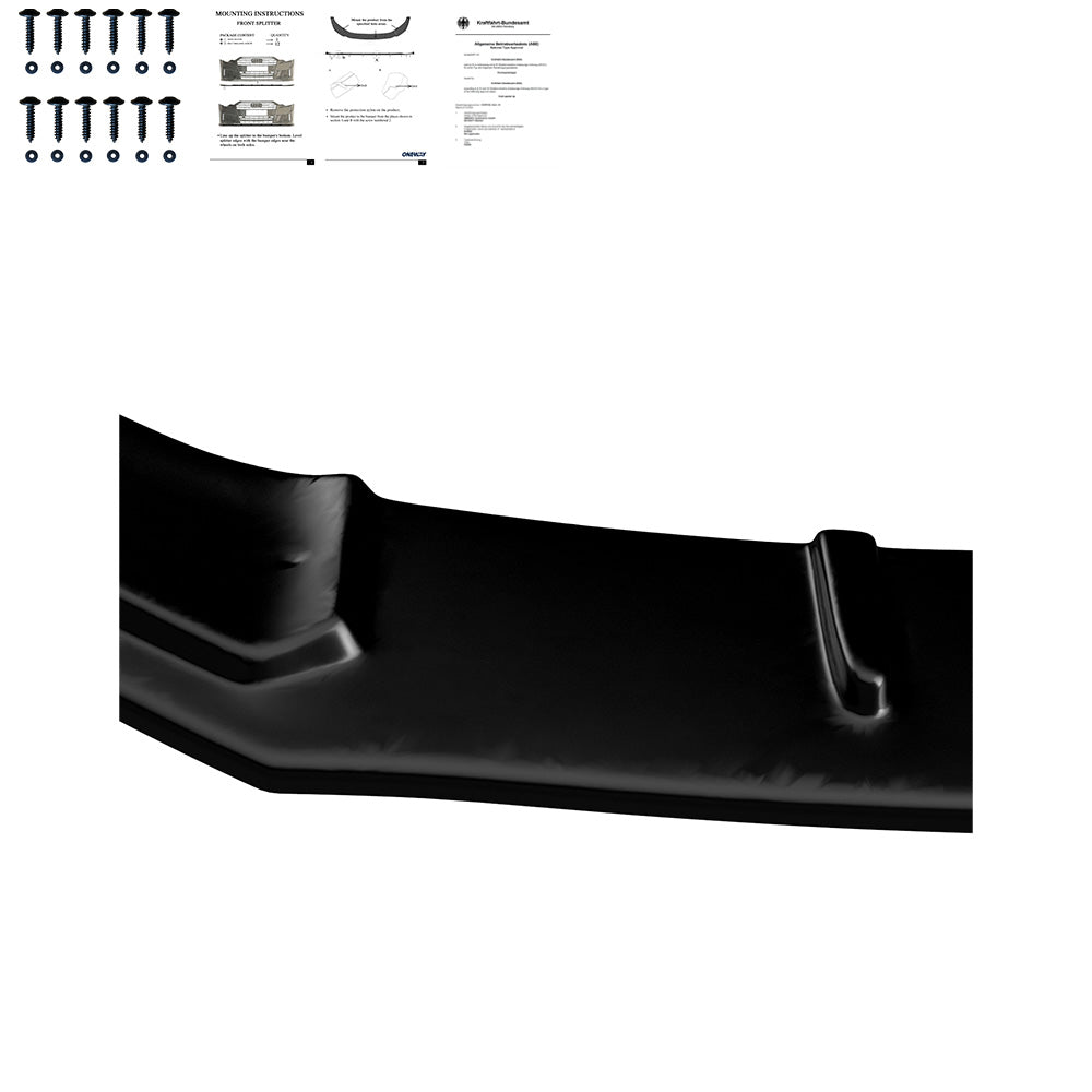 Frontsplitter passend für Audi TT RS 8J 2009-2013 mit ABE TÜV Hochglanz Schwarz