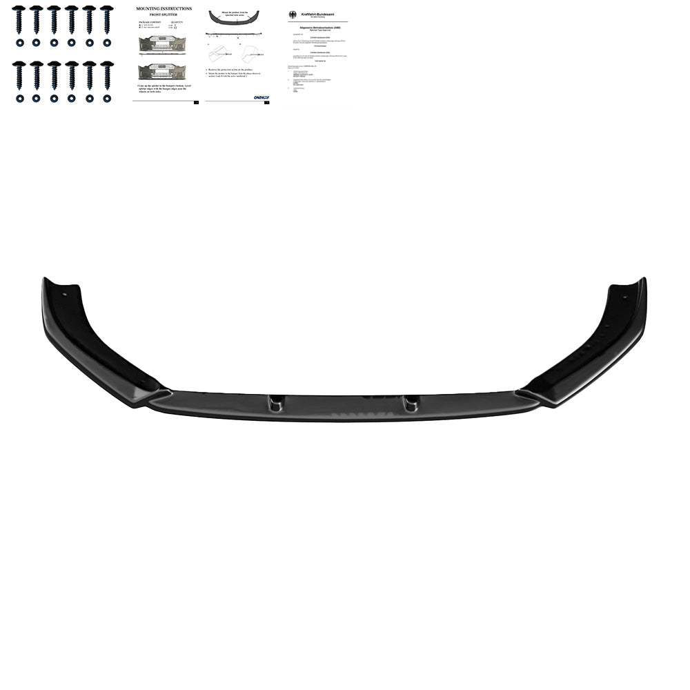 Frontsplitter passend für AUDI RS3 8V Facelift Sportback 2017-2019 Version 2 mit ABE TÜV Hochglanz Schwarz