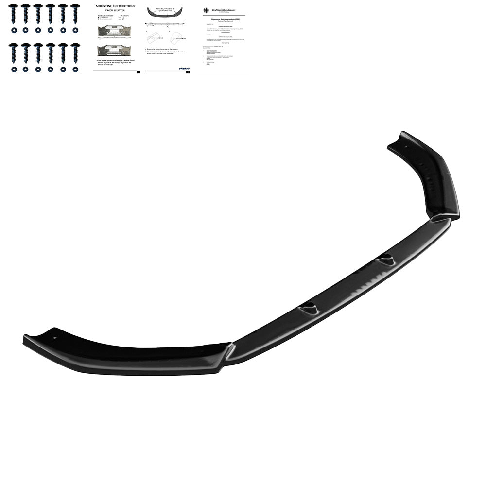 Frontsplitter passend für AUDI RS3 8V Facelift Sportback 2017-2019 Version 2 mit ABE TÜV Hochglanz Schwarz