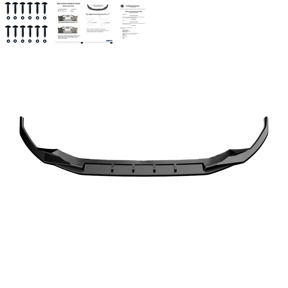 Frontsplitter passend für AUDI A3 S-Line / S3 8Y 2020-2024 mit ABE TÜV Hochglanz Schwarz