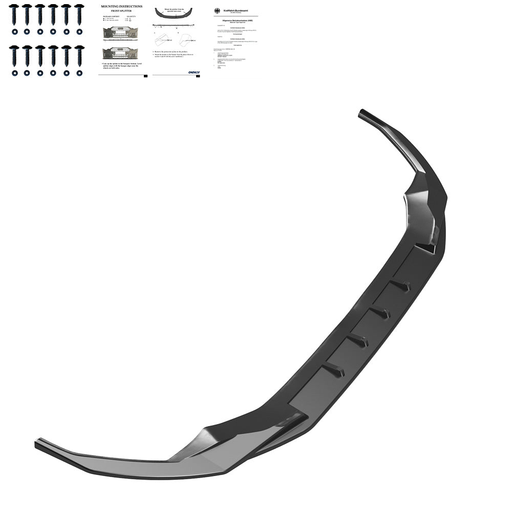Frontsplitter passend für AUDI A3 S-Line / S3 8Y 2020-2024 mit ABE TÜV Hochglanz Schwarz