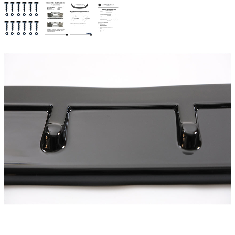 Frontsplitter passend für AUDI A3 S-Line / S3 8Y 2020-2024 mit ABE TÜV Hochglanz Schwarz