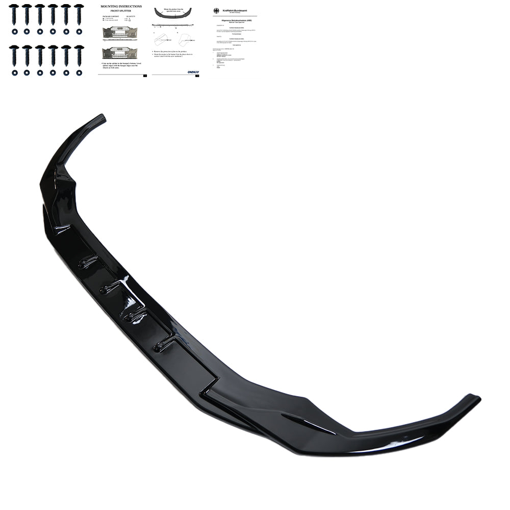 Frontsplitter passend für AUDI A3 S-Line / S3 8Y 2020-2024 mit ABE TÜV Hochglanz Schwarz
