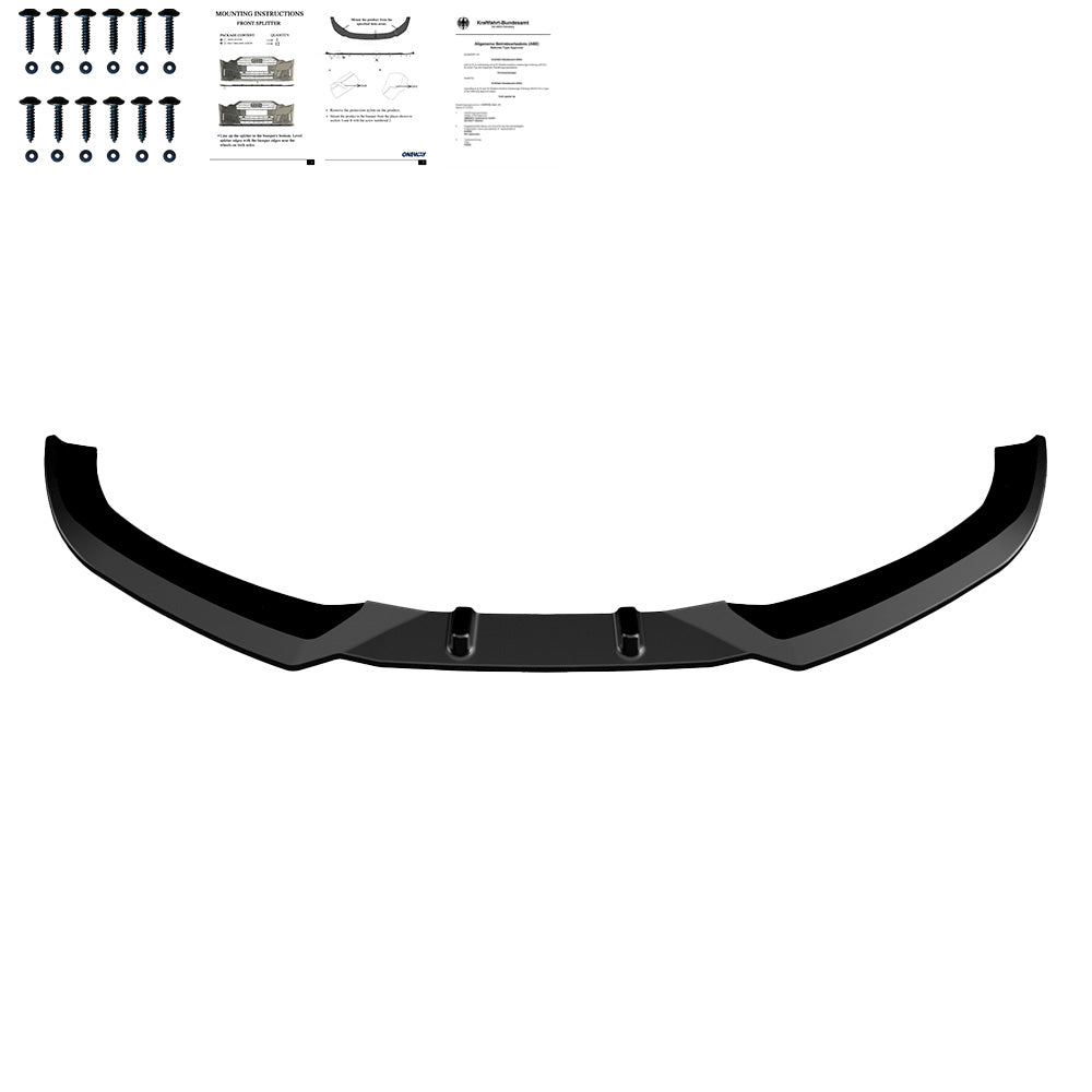 Frontsplitter passend für AUDI RS3 8V Sportback 2015-2016 mit ABE TÜV Hochglanz Schwarz