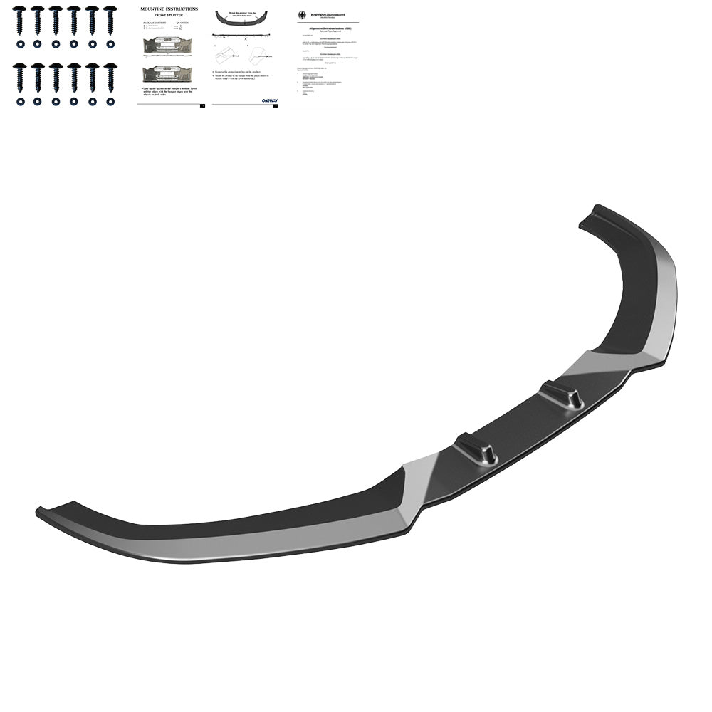 Frontsplitter passend für AUDI RS3 8V Sportback 2015-2016 mit ABE TÜV Hochglanz Schwarz
