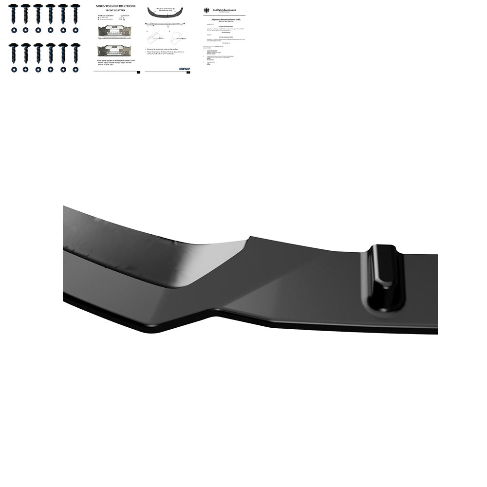 Frontsplitter passend für AUDI RS3 8V Sportback 2015-2016 mit ABE TÜV Hochglanz Schwarz