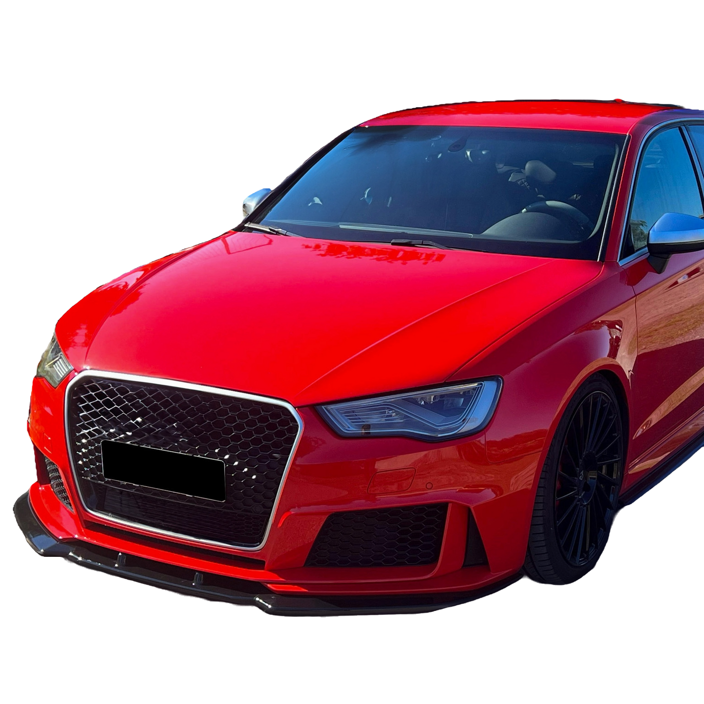 Frontsplitter passend für AUDI RS3 8V Sportback 2015-2016 mit ABE TÜV Hochglanz Schwarz