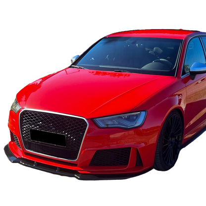 Frontsplitter passend für AUDI RS3 8V Sportback 2015-2016 mit ABE TÜV Hochglanz Schwarz