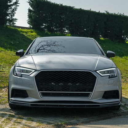 Frontsplitter passend für Audi A3 8V Facelift Limousine 2016-2020 Hochglanz Schwarz