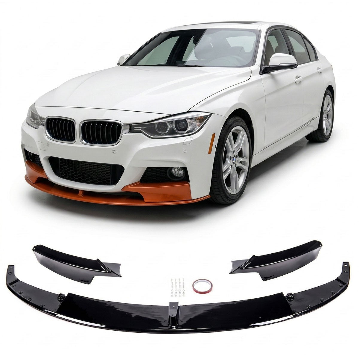 Frontspoiler Hochglanz Schwarz passend für BMW 3er F30 F31 2012-2018