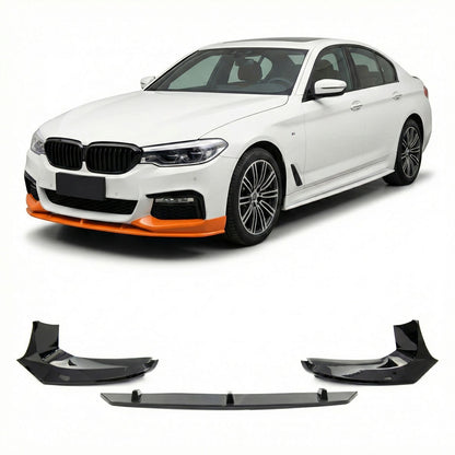 Frontspoilerlippe Hochglanz Schwarz passend für BMW 5er G30 G31 2017-2020